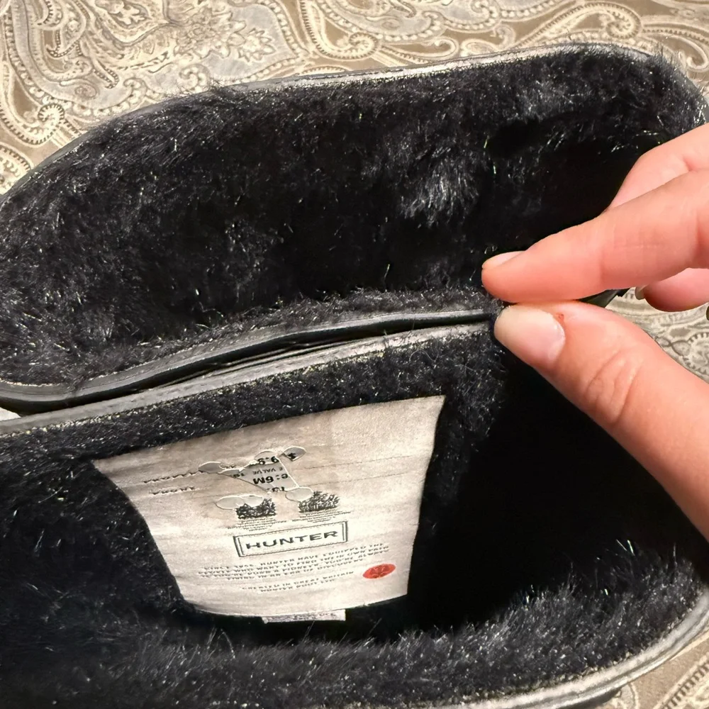 Hunter Black Leopard Print Women's Boots - Picture 4 of 4